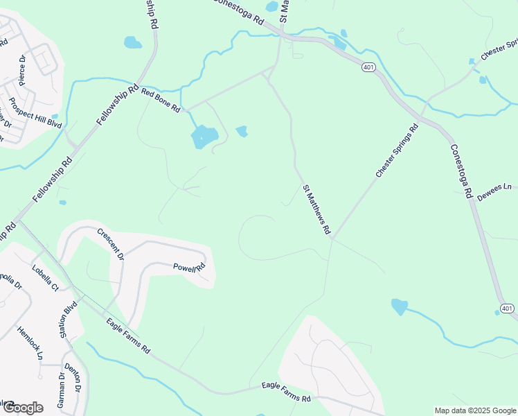 map of restaurants, bars, coffee shops, grocery stores, and more near 2543 Veronica Drive in Chester Springs