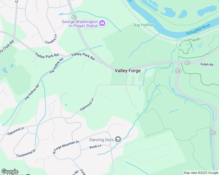 map of restaurants, bars, coffee shops, grocery stores, and more near 35 Oakwood Lane in Phoenixville