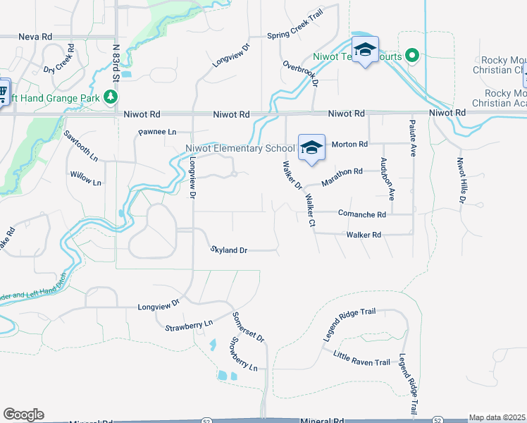 map of restaurants, bars, coffee shops, grocery stores, and more near 8780 Skyland Drive in Longmont