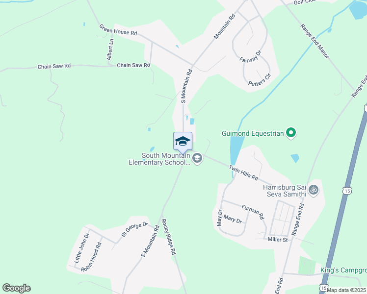map of restaurants, bars, coffee shops, grocery stores, and more near 631 South Mountain Road in Dillsburg