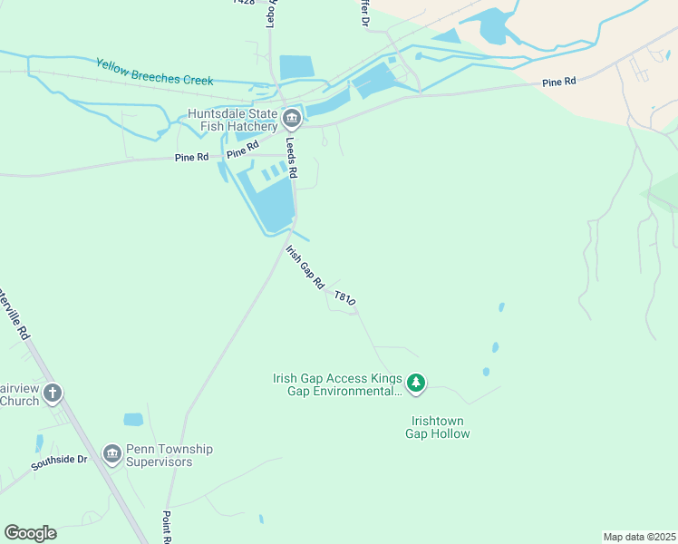 map of restaurants, bars, coffee shops, grocery stores, and more near 25 Irish Gap Road in Newville
