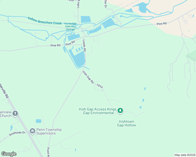 map of restaurants, bars, coffee shops, grocery stores, and more near 25 Irish Gap Road in Newville