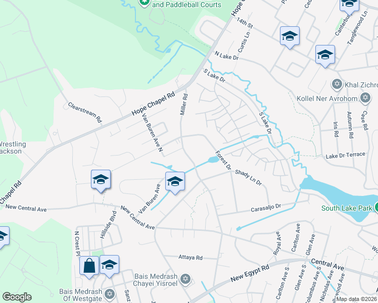 map of restaurants, bars, coffee shops, grocery stores, and more near 285 Miller Road in Lakewood
