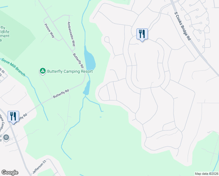map of restaurants, bars, coffee shops, grocery stores, and more near 5 Turnberry Place in Jackson Township