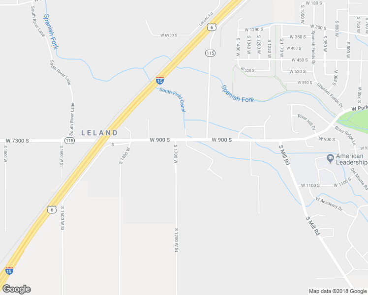 map of restaurants, bars, coffee shops, grocery stores, and more near 957 South 1700 West in Spanish Fork