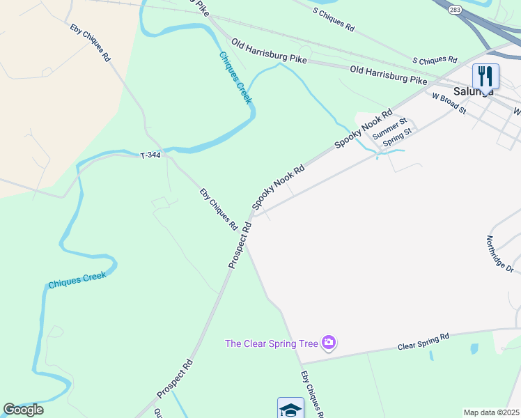 map of restaurants, bars, coffee shops, grocery stores, and more near 273 Prospect Road in Mount Joy