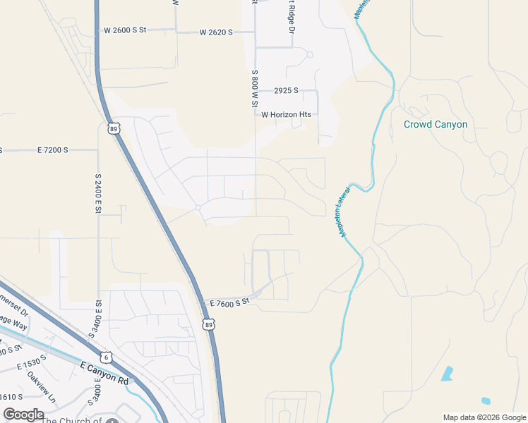 map of restaurants, bars, coffee shops, grocery stores, and more near 788 West Chokecherry Drive in Mapleton