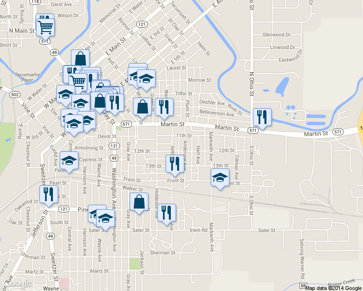 map of restaurants, bars, coffee shops, grocery stores, and more near 220 Anderson Ave in Greenville