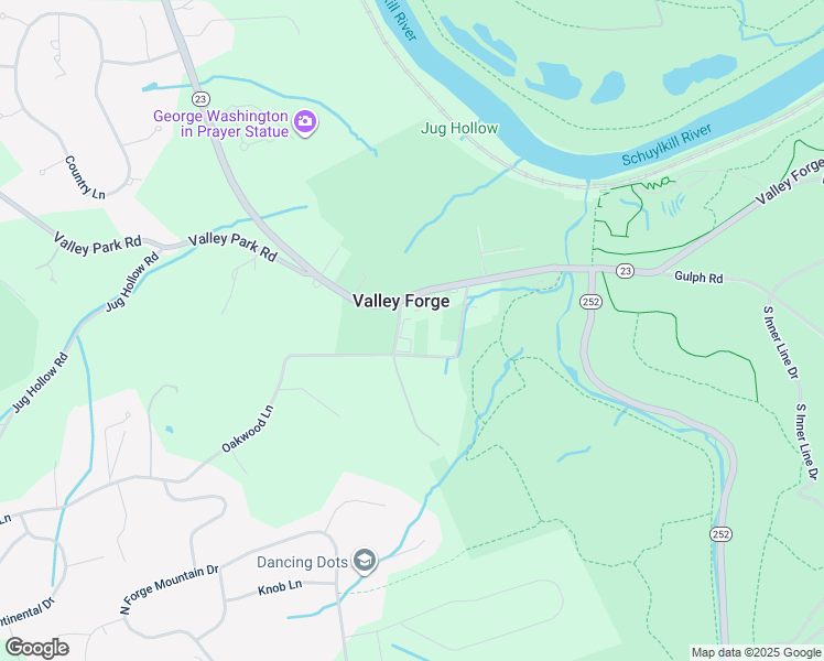 map of restaurants, bars, coffee shops, grocery stores, and more near 14 Oakwood Lane in Phoenixville