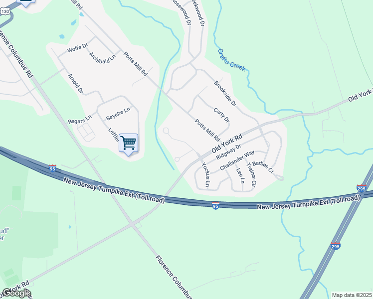 map of restaurants, bars, coffee shops, grocery stores, and more near 2 Fillipponi Court in Bordentown