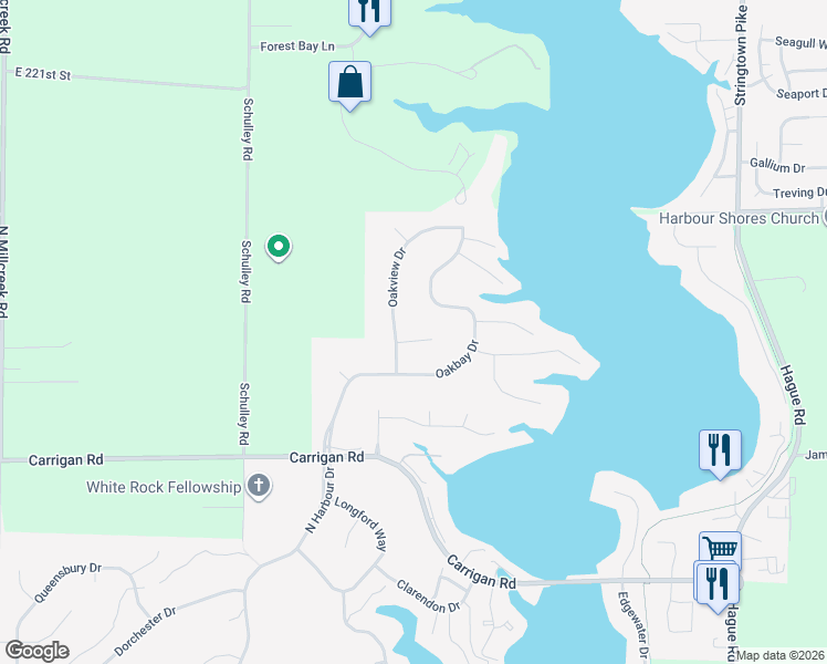 map of restaurants, bars, coffee shops, grocery stores, and more near 7100 Oakview Circle in Noblesville