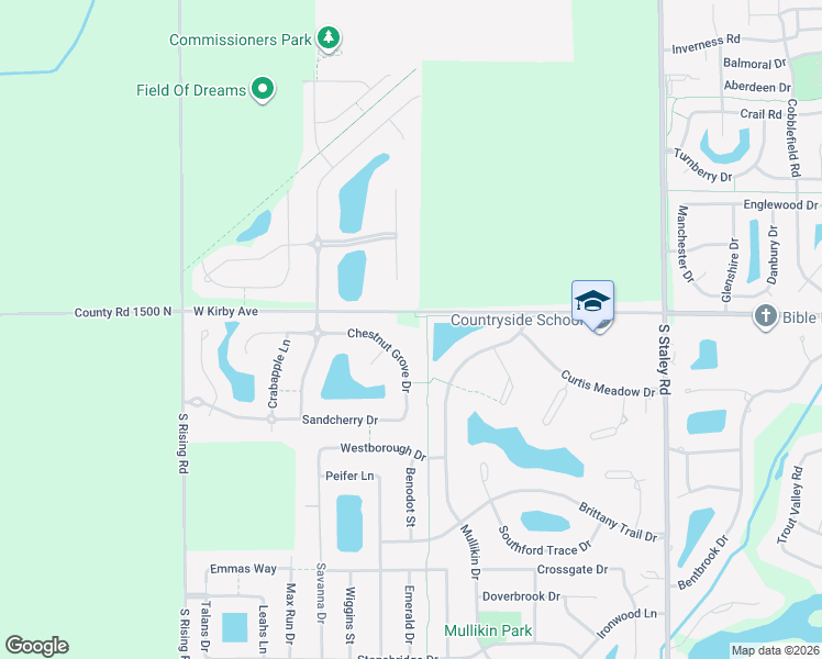 map of restaurants, bars, coffee shops, grocery stores, and more near 4703 West Kirby Avenue in Champaign