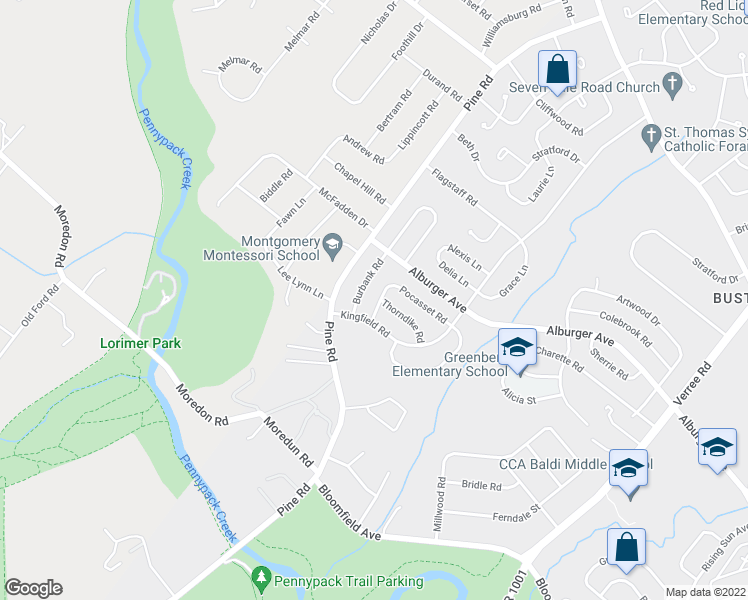 map of restaurants, bars, coffee shops, grocery stores, and more near 9204 Laramie Road in Philadelphia