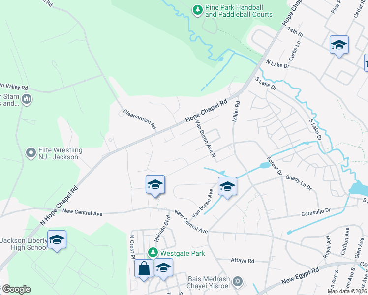 map of restaurants, bars, coffee shops, grocery stores, and more near 50 Buchanan Street in Lakewood Township