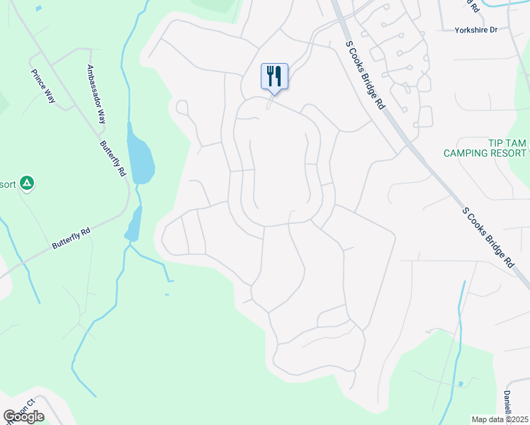map of restaurants, bars, coffee shops, grocery stores, and more near 2 Edinburgh Court in Jackson Township