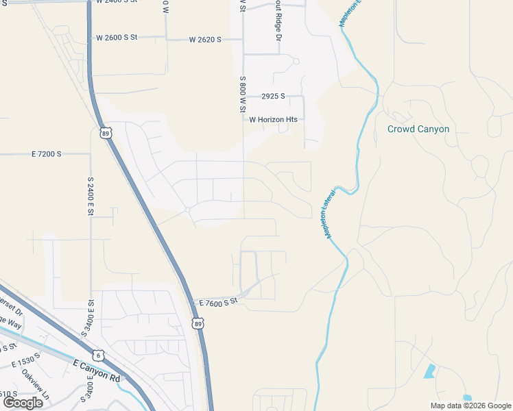 map of restaurants, bars, coffee shops, grocery stores, and more near 759 West Sugar Maple Drive in Springville