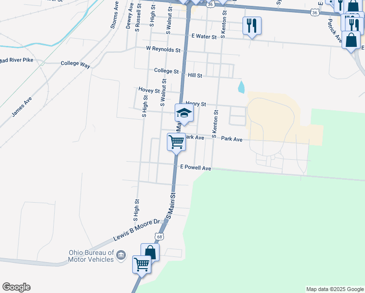 map of restaurants, bars, coffee shops, grocery stores, and more near 332 Windsor Avenue in Urbana