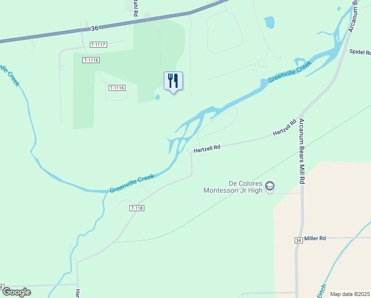 map of restaurants, bars, coffee shops, grocery stores, and more near 6200 Hartzell Road in Greenville