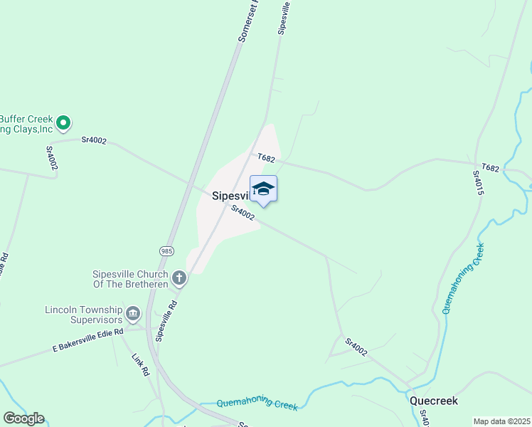 map of restaurants, bars, coffee shops, grocery stores, and more near 1036 Sr4002 in Sipesville