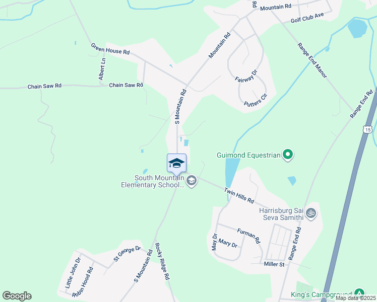 map of restaurants, bars, coffee shops, grocery stores, and more near 631 South Mountain Road in Dillsburg