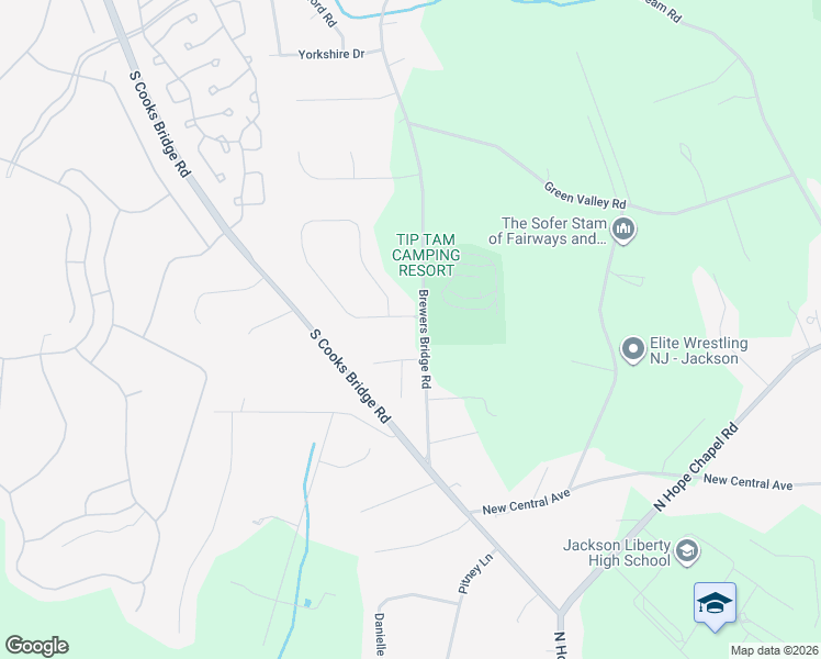 map of restaurants, bars, coffee shops, grocery stores, and more near 4 Blue Heron Drive in Jackson Township