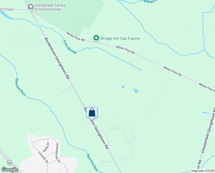 map of restaurants, bars, coffee shops, grocery stores, and more near 185 Bord Georgetown Road in Chesterfield Township