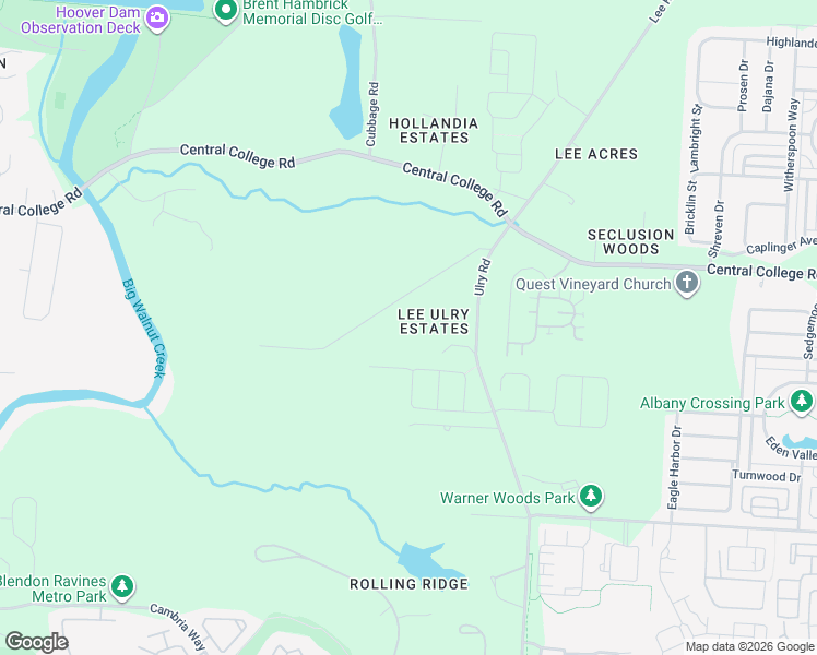 map of restaurants, bars, coffee shops, grocery stores, and more near 6966 Lee Road in Westerville