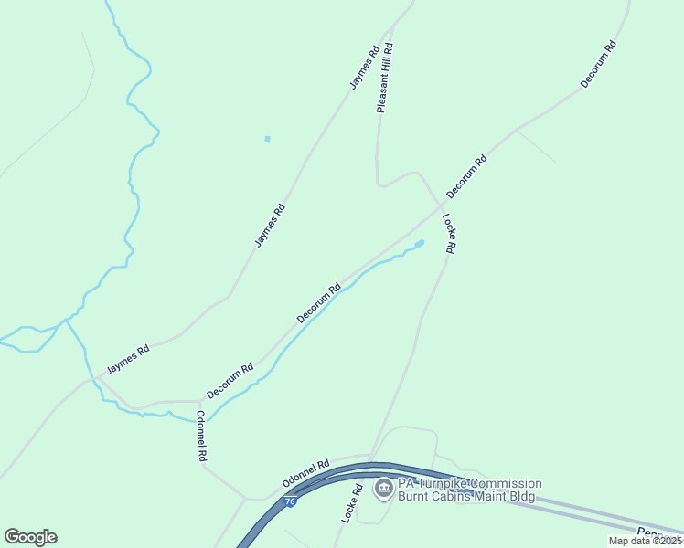 map of restaurants, bars, coffee shops, grocery stores, and more near Decorum Road in Burnt Cabins