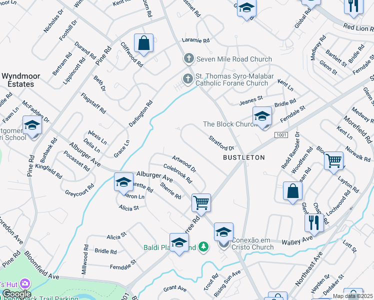 map of restaurants, bars, coffee shops, grocery stores, and more near 710 Pecan Drive in Philadelphia