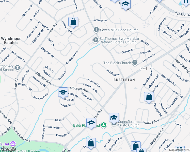 map of restaurants, bars, coffee shops, grocery stores, and more near 710 Pecan Drive in Philadelphia
