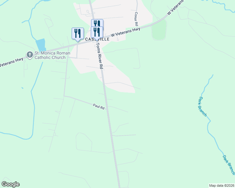 map of restaurants, bars, coffee shops, grocery stores, and more near 12 Sydor Avenue in Jackson Township