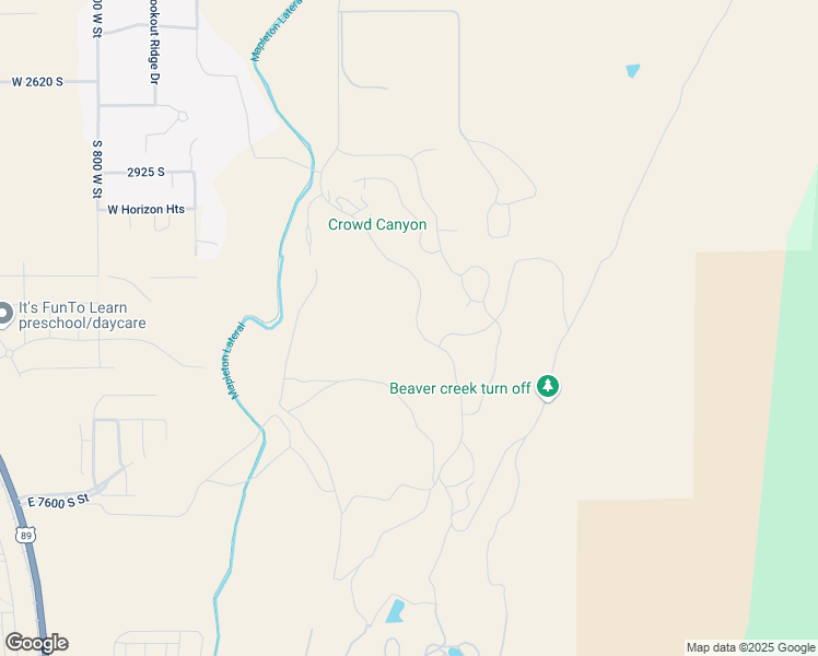 map of restaurants, bars, coffee shops, grocery stores, and more near 3532 South Mapleton Estates Drive in Mapleton