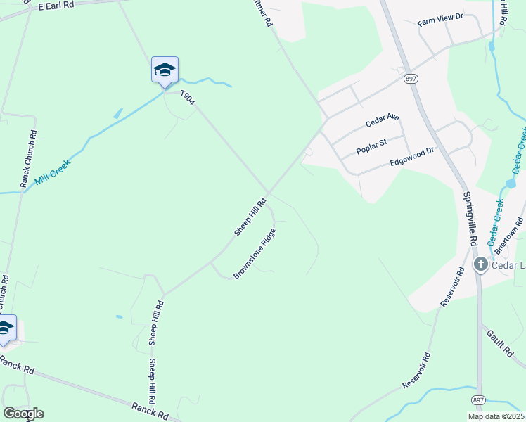 map of restaurants, bars, coffee shops, grocery stores, and more near 1180 Sheep Hill Road in New Holland