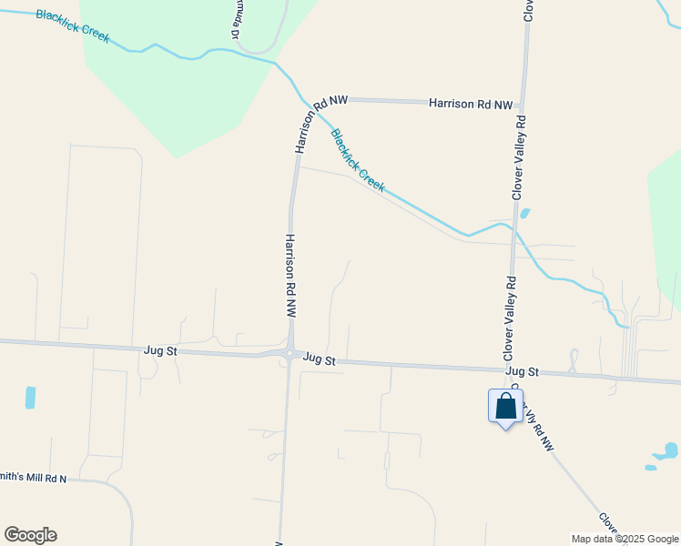 map of restaurants, bars, coffee shops, grocery stores, and more near 13030 Jug Street in Johnstown