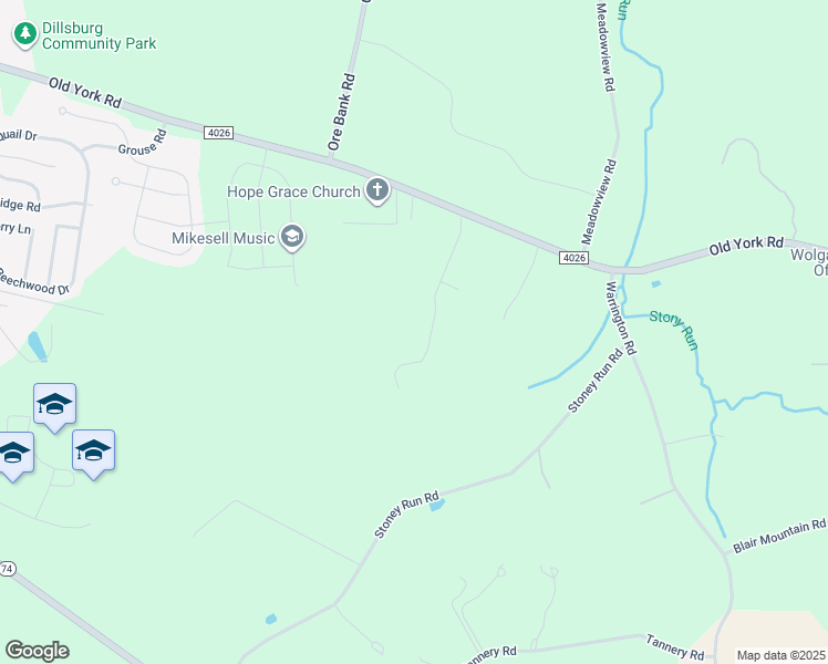 map of restaurants, bars, coffee shops, grocery stores, and more near 13 Mandy Ln in Dillsburg