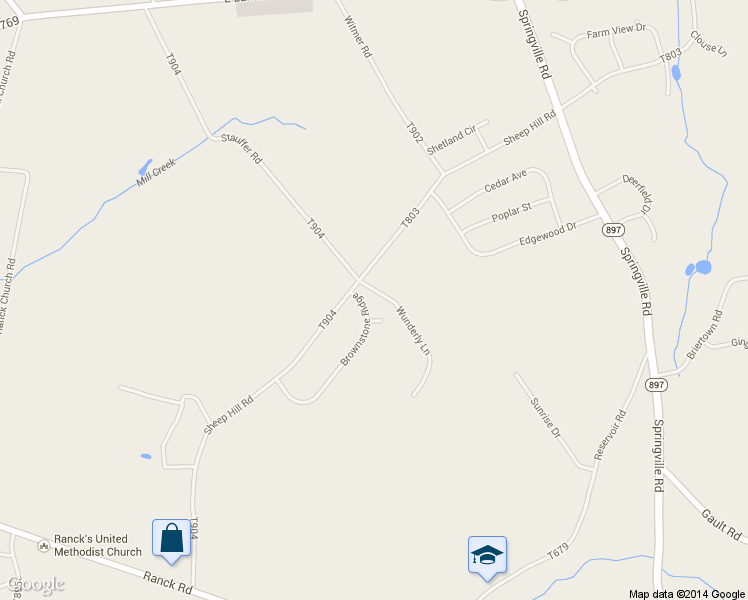 map of restaurants, bars, coffee shops, grocery stores, and more near 1178 Brownstone Ridge in New Holland