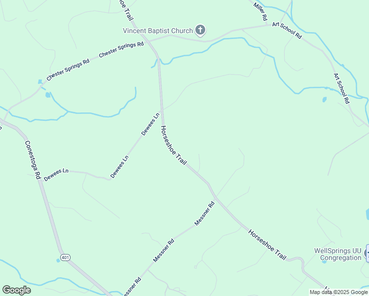 map of restaurants, bars, coffee shops, grocery stores, and more near 1935 Horseshoe Trail in Chester Springs