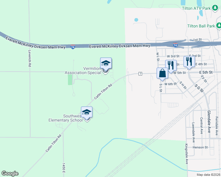 map of restaurants, bars, coffee shops, grocery stores, and more near 14960 Catlin Tilton Road in Danville