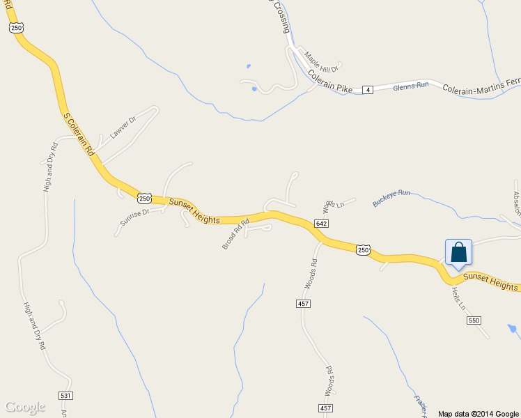 map of restaurants, bars, coffee shops, grocery stores, and more near in Belmont County