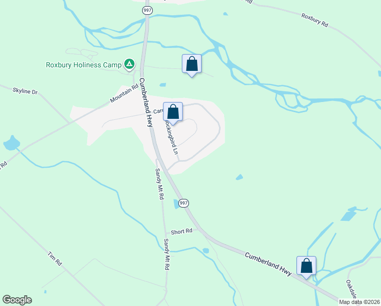 map of restaurants, bars, coffee shops, grocery stores, and more near 10039 Cardinal Drive in Orrstown