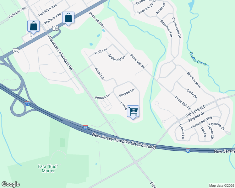 map of restaurants, bars, coffee shops, grocery stores, and more near 258 Leffler Circle in Florence