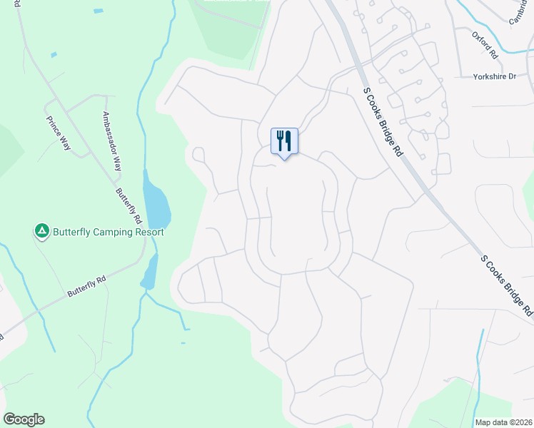 map of restaurants, bars, coffee shops, grocery stores, and more near 14 Congressional Road in Jackson Township