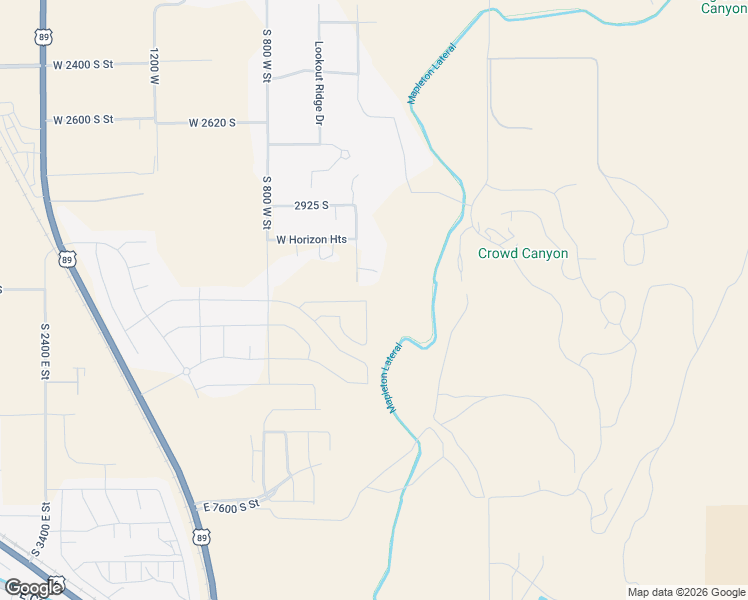 map of restaurants, bars, coffee shops, grocery stores, and more near 3135 South 450 West Street in Mapleton