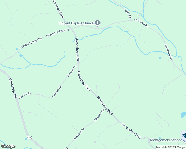 map of restaurants, bars, coffee shops, grocery stores, and more near 1912 Parkerhill Lane in Chester Springs