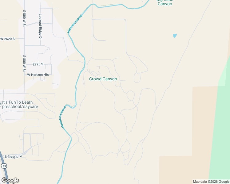 map of restaurants, bars, coffee shops, grocery stores, and more near 3351 South Mapleton Estates Drive in Mapleton