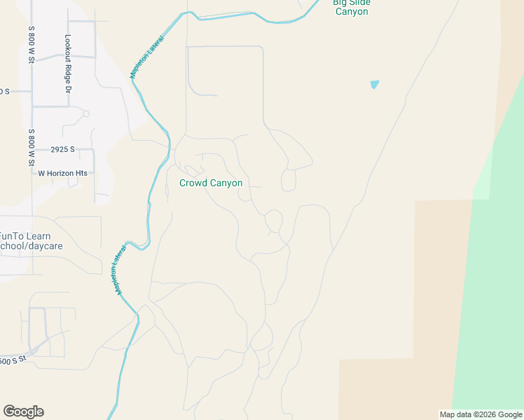map of restaurants, bars, coffee shops, grocery stores, and more near 3381 South Twin Hollow Drive in Mapleton