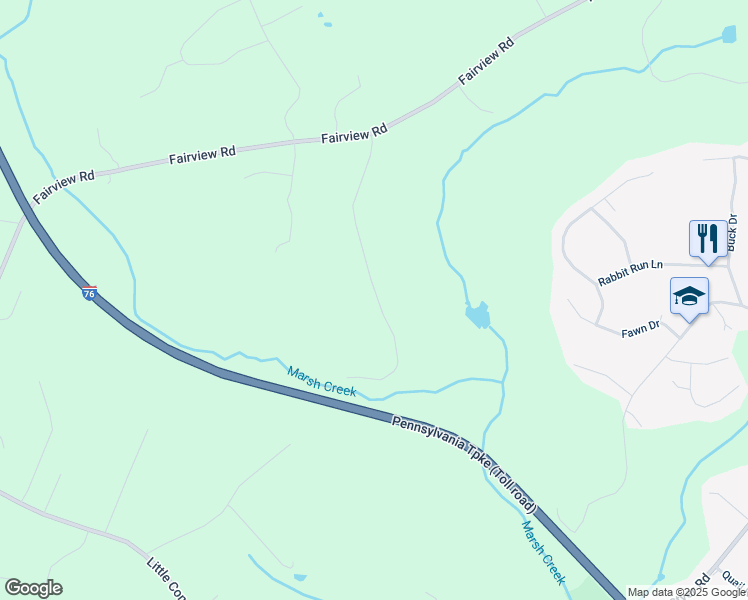 map of restaurants, bars, coffee shops, grocery stores, and more near 20 Potts School Road in Glenmoore