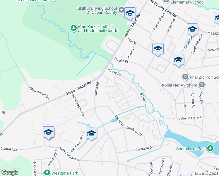 map of restaurants, bars, coffee shops, grocery stores, and more near 32B Poinsetta Court in Lakewood