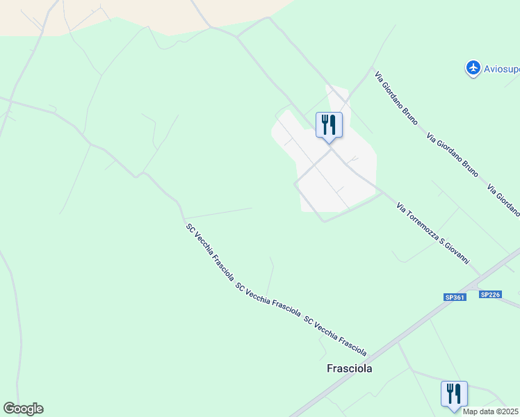 map of restaurants, bars, coffee shops, grocery stores, and more near in Cutrofiano