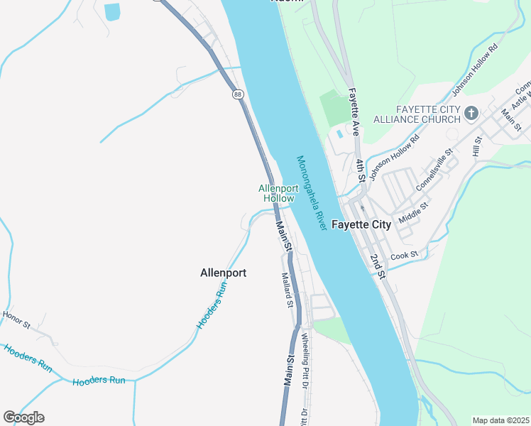 map of restaurants, bars, coffee shops, grocery stores, and more near 488 Briggs Street in Coal Center